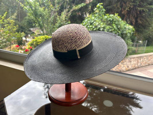 Genuine Panama Hat Classic Toquilla Hat- Alon Adornado- Bicolor