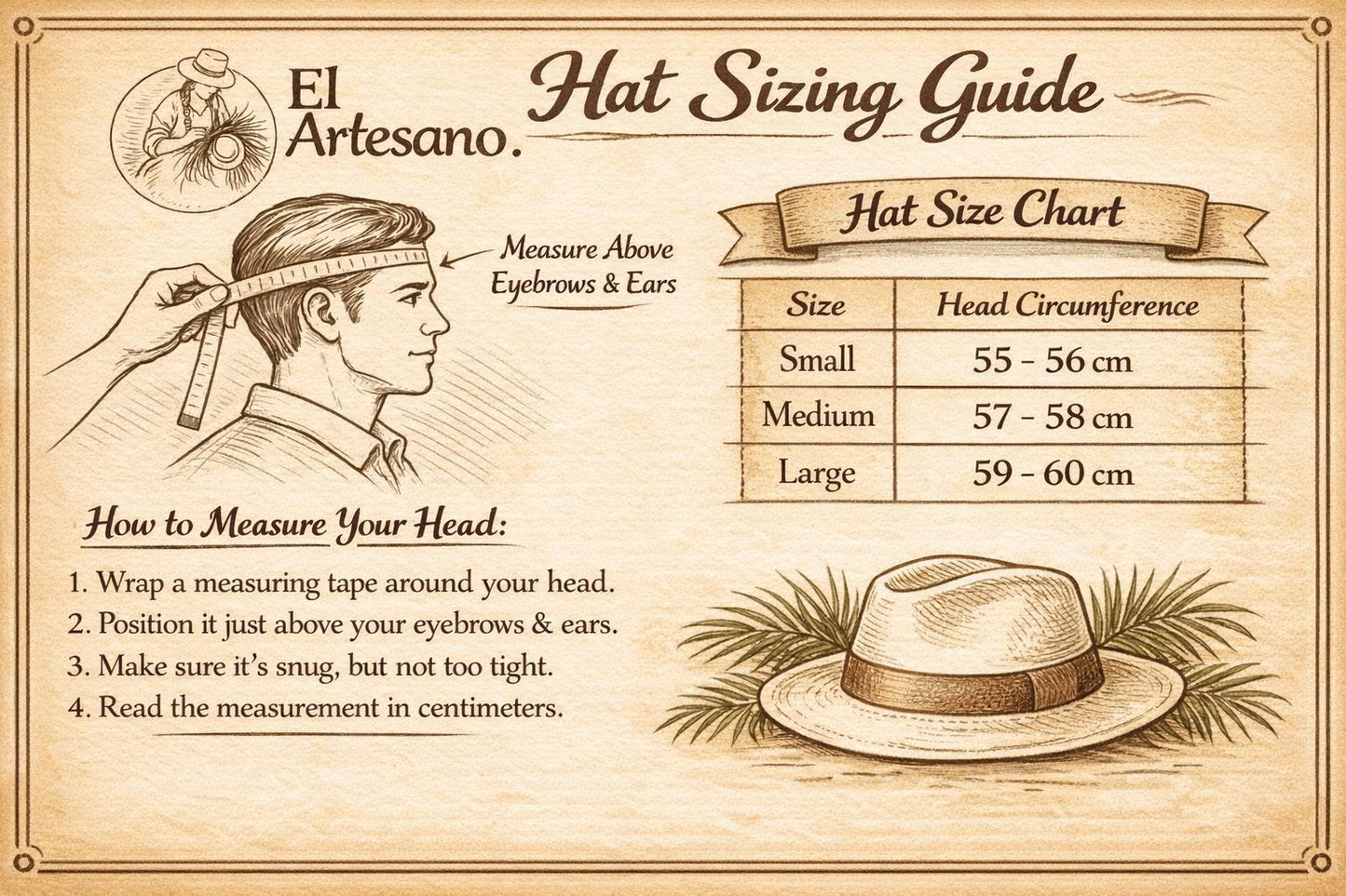 Genuine Panama Hat Classic Toquilla Hat- Mosquito