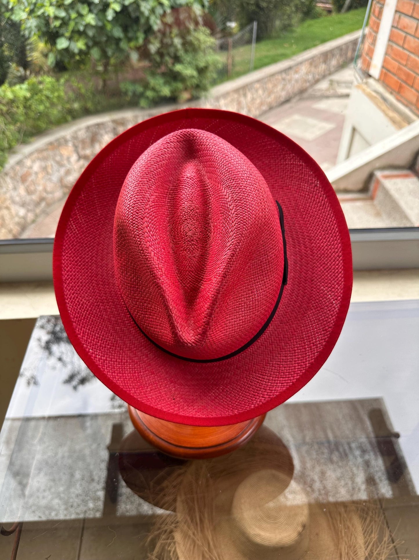 Genuine Panama Hat Classic Toquilla Hat- Forma N- Red